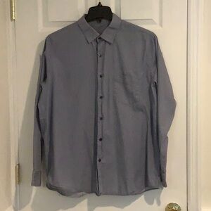 TASSO ELBA Men’s Blue Button Down Professional Capsule Workwear Dress Shirt XL